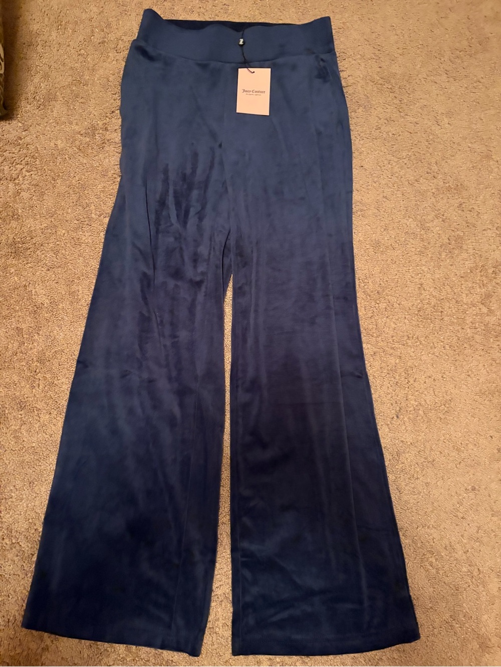 Juicy Couture Navy Velvet flare Pants